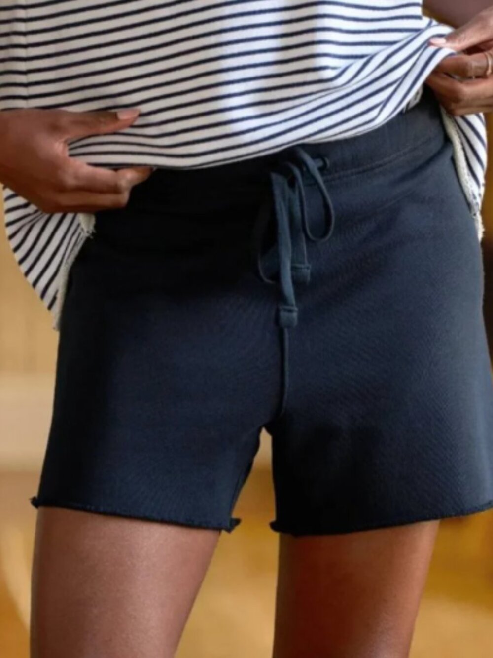 Frank & Eileen Pearl Favorite Sweat Shorts Navy Size S 3.5" Inseam French Terry